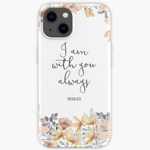 Bibel Vers Aquarell Blumen iPhone Flexible Hülle