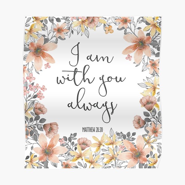 "Bible Verse Watercolor Flowers" Poster for Sale by walkbyfaith