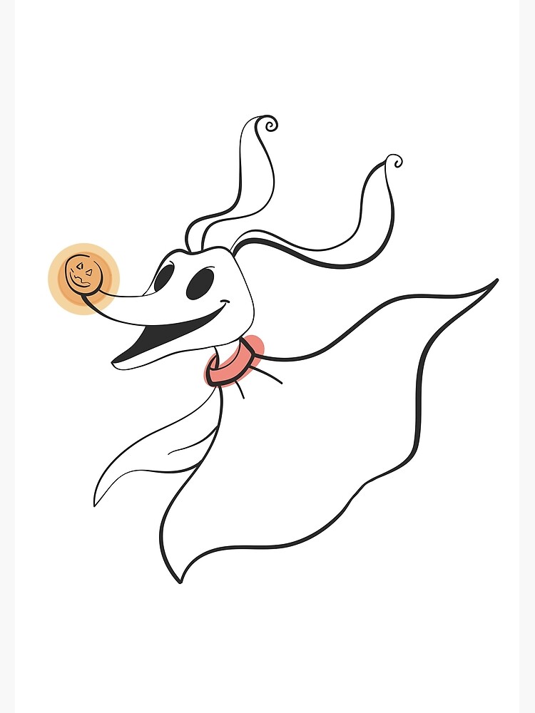  Zero From The Nightmare Before Christmas Poster For Sale By 