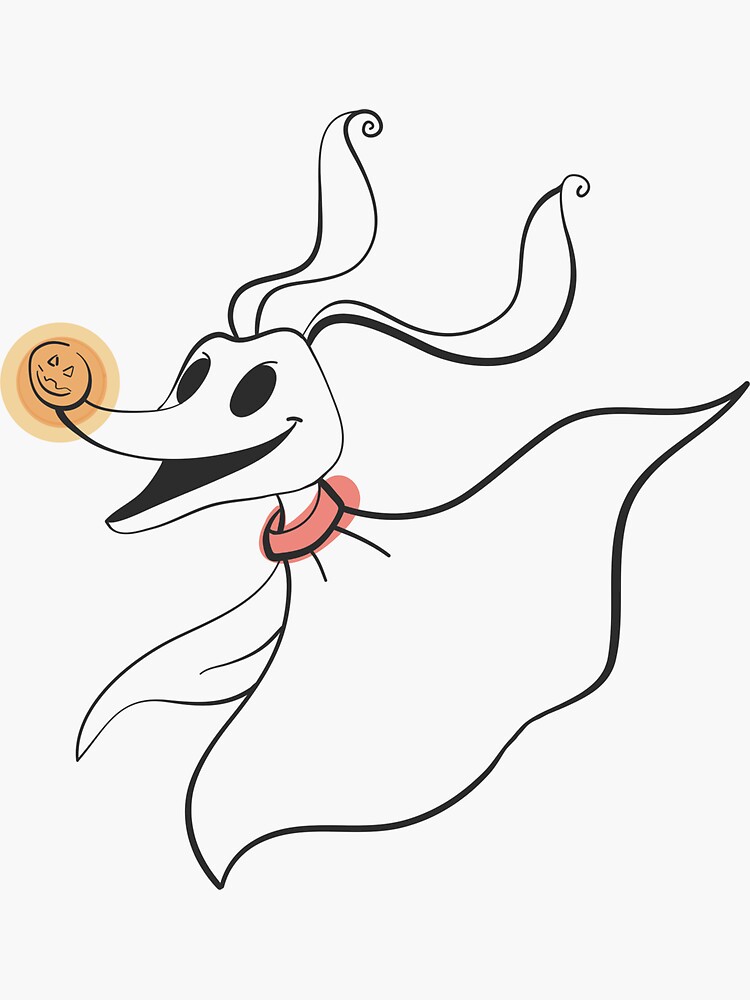 "Zero from The Nightmare before Christmas" Sticker for Sale by RosieCheecks  Redbubble