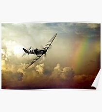 Spitfire Passing Through The Storm Poster