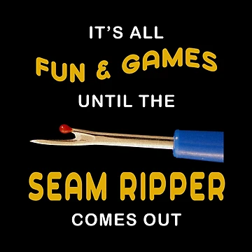 Artwork thumbnail, Sewing Quilting Seam Ripper Humor by TLSDesigns