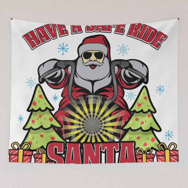 Item preview, Biker rocker christmas xmas santa claus Motorcycle  designed and sold by cakal10.