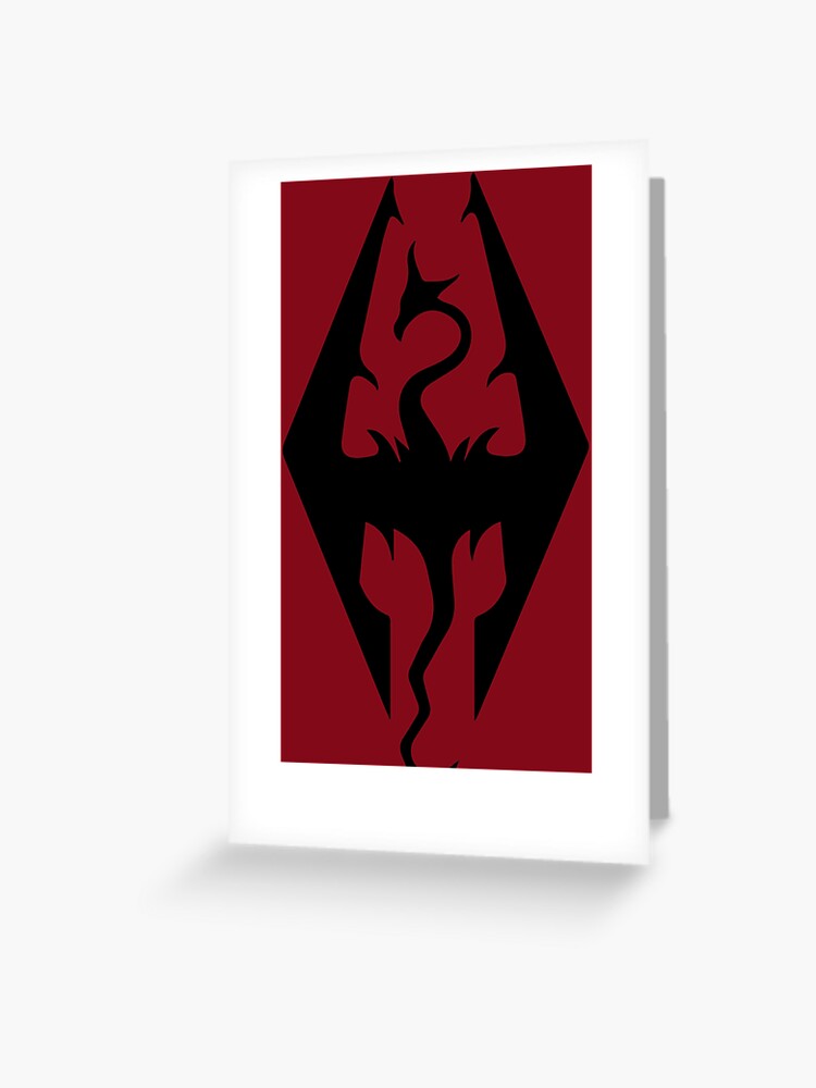 skyrim imperial flag logo greeting card by spider mayne redbubble redbubble