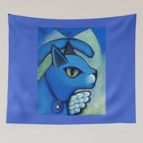 Item preview, Blue Angel cat designed and sold by GaleriaLILU.
