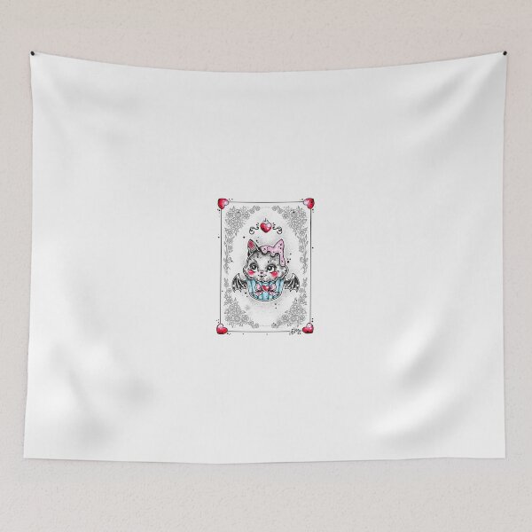 Item preview, Bat Cupcake Cute Traditional Tattoo Flash designed and sold by Ella Mobbs.