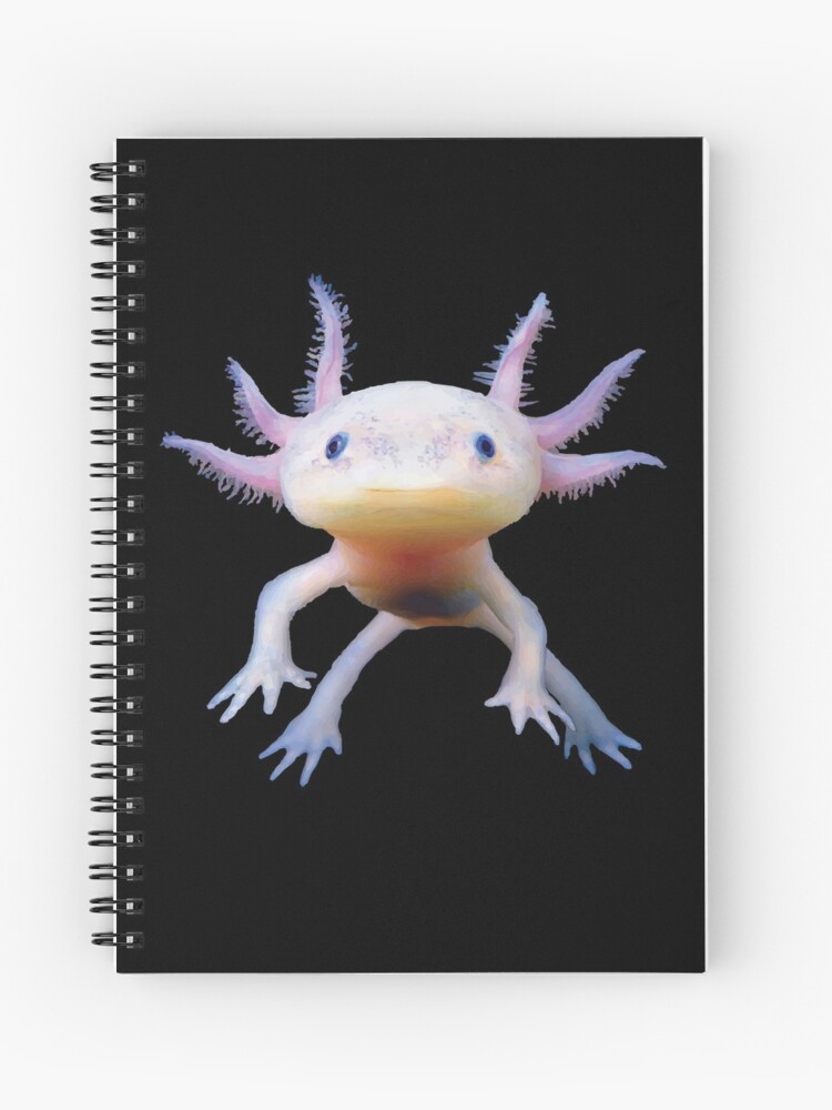 Cute Axolotl Salamander Amphibian Mexican Walking Fish Spiral Notebook