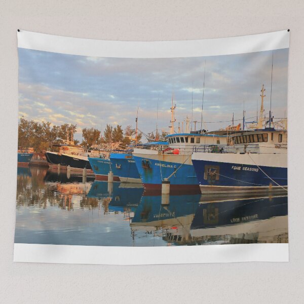 Item preview, Fishing boat reflections, Darwin designed and sold by FranWest.
