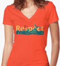 Respect our planet Women's Fitted V-Neck T-Shirt