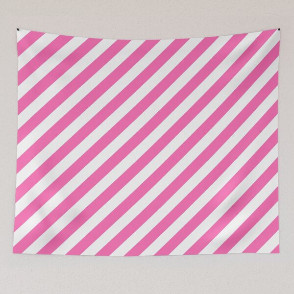 Item preview, Hot Pink and White Diagonal Stripes designed and sold by starrylite.