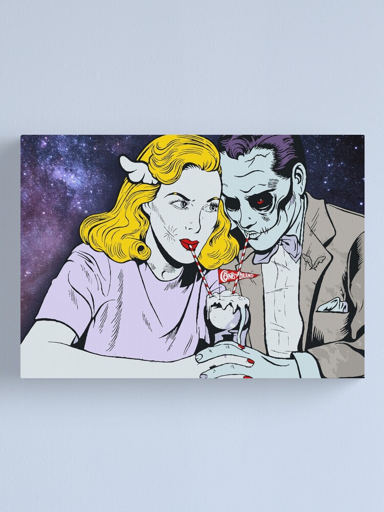 Alternate view of Vintage Street Art Comic Coney Island Graffiti Canvas Print