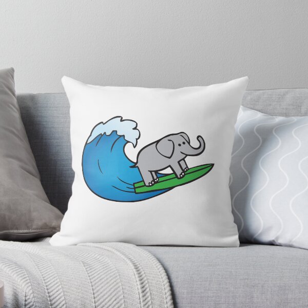 Of Trunks and Tides Throw Pillow