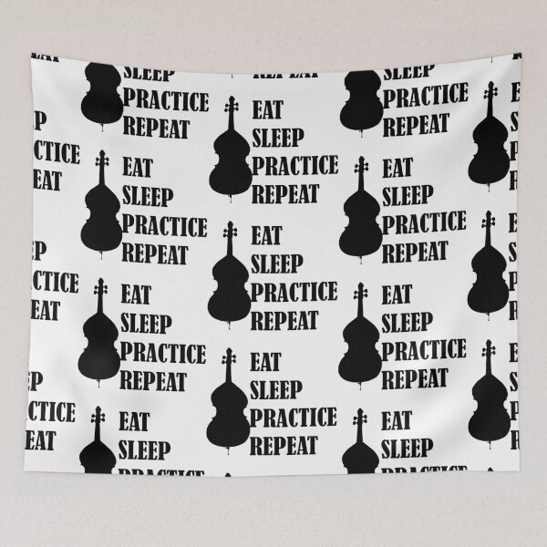 Item preview, Eat Sleep Practice Repeat- Double Bass designed and sold by GeneticRambles Shop.