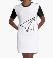 Paper Plane Aeroplane Airplane Glider Graphic T-Shirt Dress