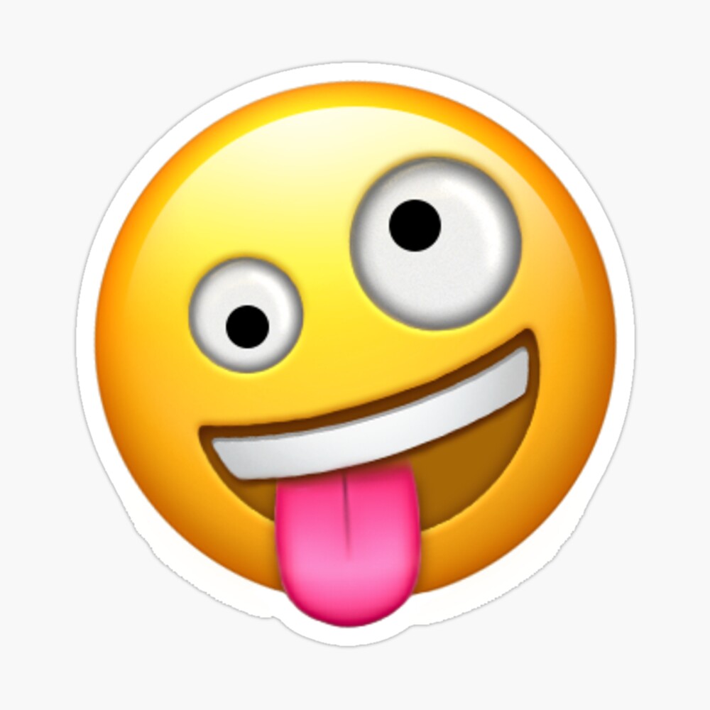 Tongue Out Emoji Sticker for Sale by staylorr | Redbubble