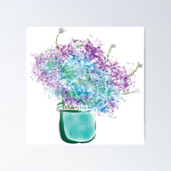 Item preview, Watercolor Burst Of Colors Hydrangeas designed and sold by daphsam.