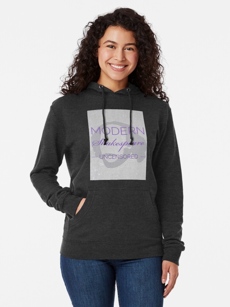 Alternate view of Large Logo Modern Shakespeare Uncensored Lightweight Hoodie