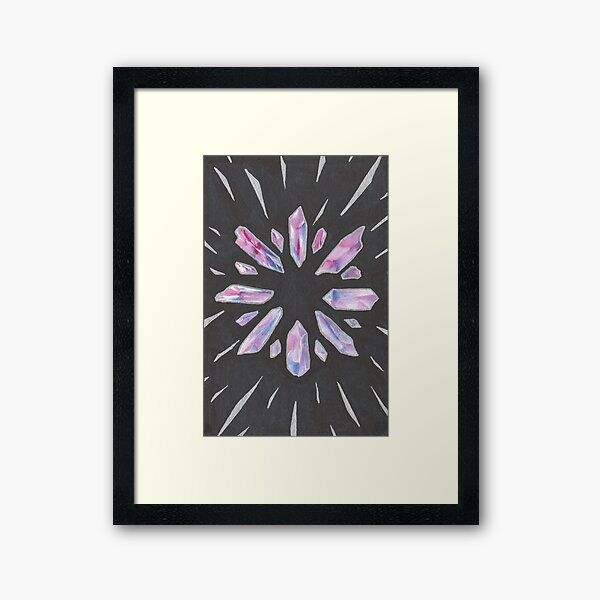 Crystal Spiral Framed Art Print