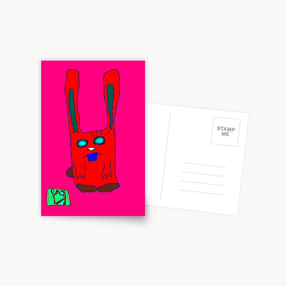 "Spooky Bunny" by Richard F. Yates Postcard