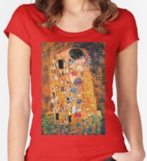 Gustav Klimt - The kiss Fitted Scoop T-Shirt