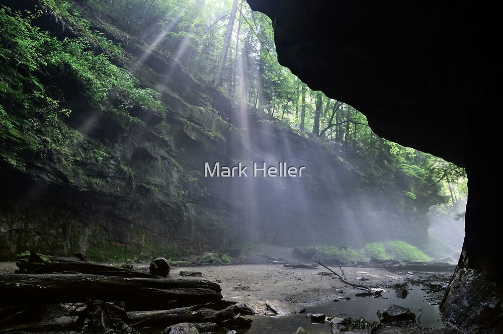 "Rock & Light Rocky Hollow at Turkey Run State Park" by Mark Heller