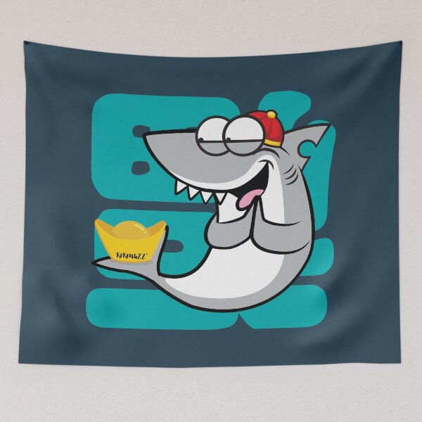 Item preview, Año Nuevo Chino - Celebra CNY con Fin the Shark designed and sold by Kokonuzz.
