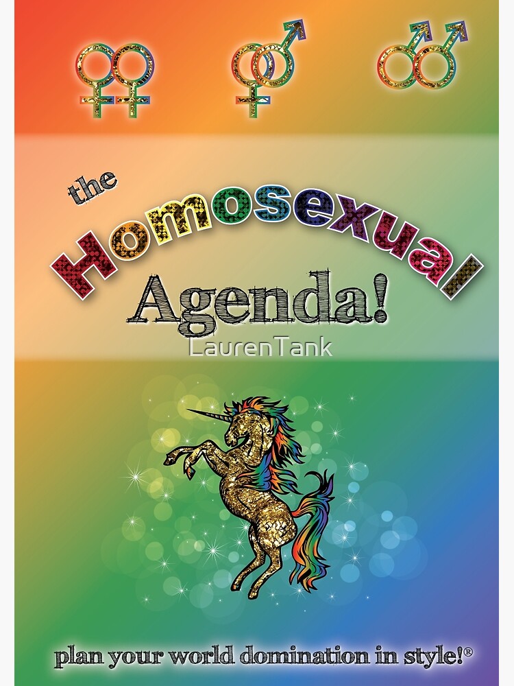 The Homosexual Agenda Spiral Notebook By Laurentank Redbubble 9350