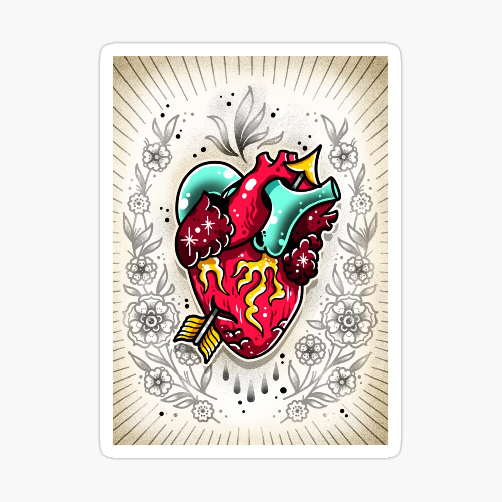 Repaired anatomical heart by Jimmy Pearlman from full hearts tattoo @ elm  street fest, Dallas TX : r/traditionaltattoos