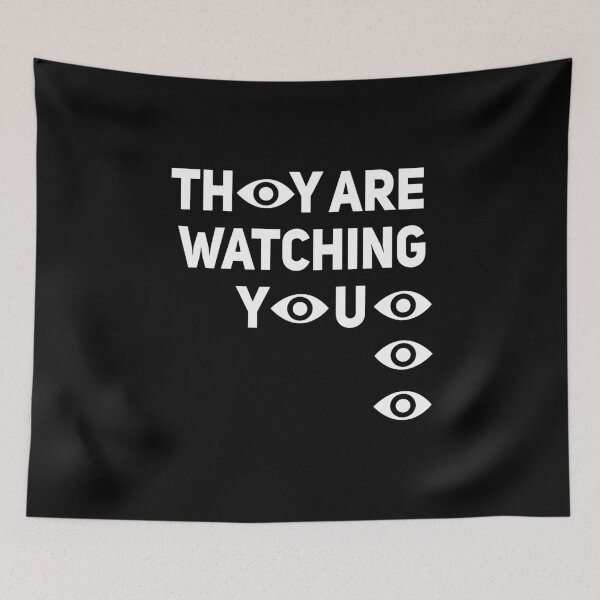 Item preview, They Are Watching You Eyes Surveillance T-Shirt designed and sold by Joepseudo.