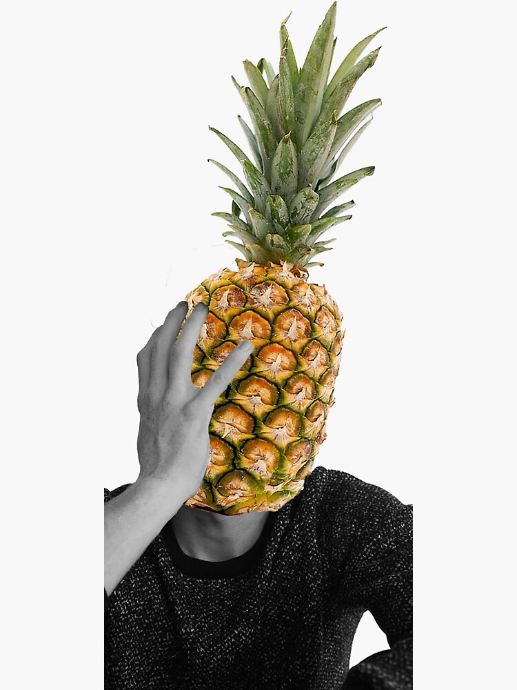 "Pineapples are in my head" Sticker for Sale by kluhhh Redbubble