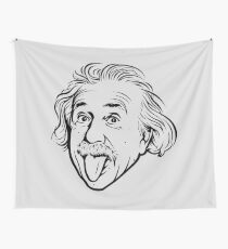 Tela decorativa Ilustraciones de Albert Einstein Con su famosa foto que muestra la lengua, camisetas, impresiones, pósters, bolsos