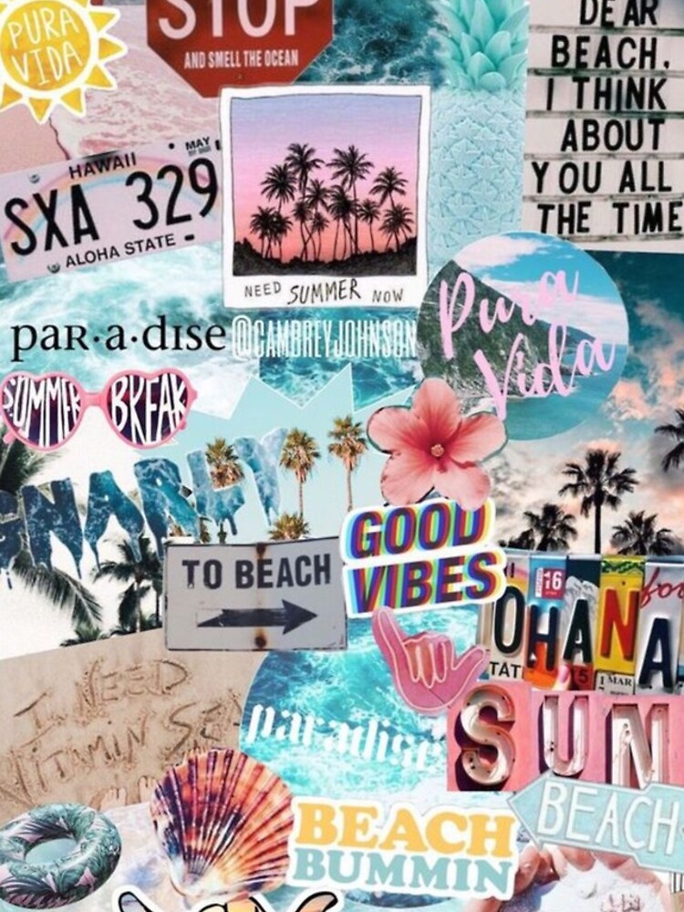 Discover Summer Break Collage iPhone Case
