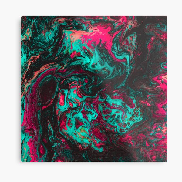 Liquid Flow Metal Print