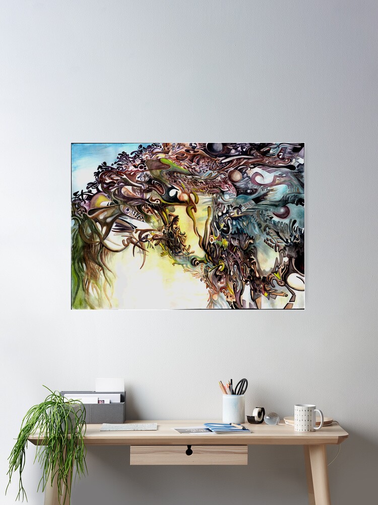 Thumbnail 1 of 3, Poster, Fall of the Five Fractal Deities designed and sold by Davol White.