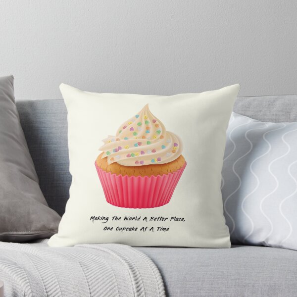 Item preview, Sweet Motivational Quote  - Making the world a better place, One cupcake at a time - Black Typography  designed and sold by talgursmusthave.