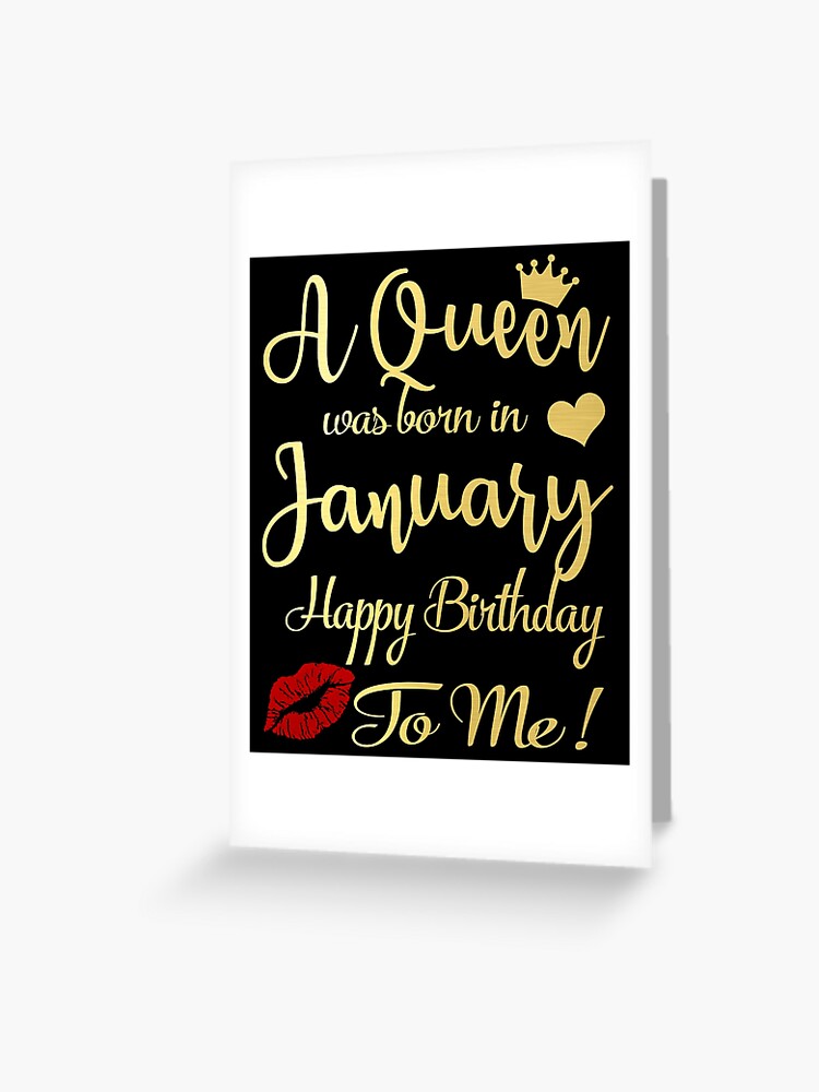 A Queen Was Born In January Happy Birthday To Me Leggings for Sale by  TheTaurus