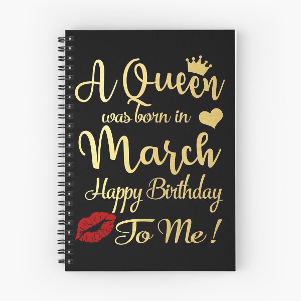 Item preview, A Queen Was Born In March Happy Birthday To Me designed and sold by TheTaurus.