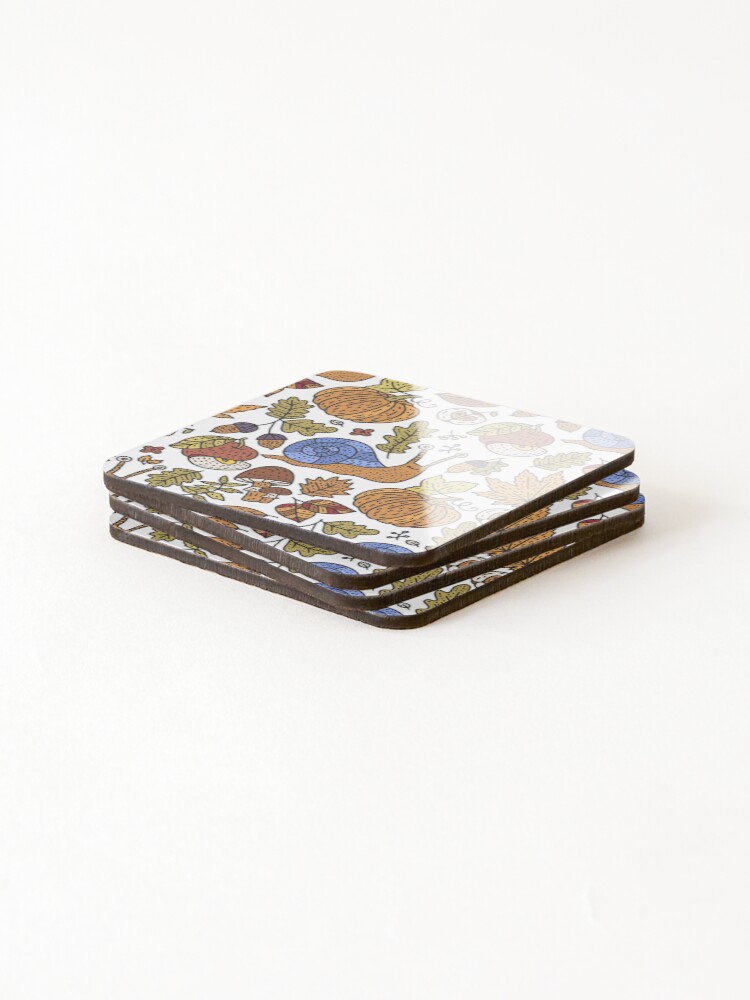 Thumbnail 4 of 5, Coasters (Set of 4), Fall Pattern #4 designed and sold by All-Streets.