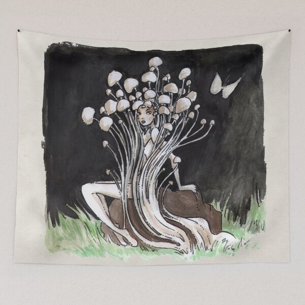 Item preview, Empire of Mushrooms: Flammulina Velutipes designed and sold by Barbora  Urbankova.