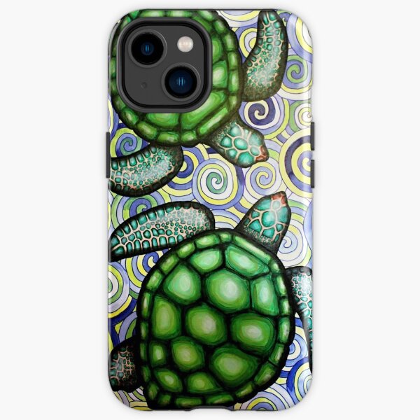 Turtle Tide in Spirals iPhone Tough Case