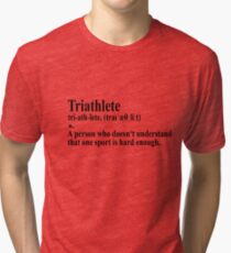 Lustiges Triathlon Definition Vintage T-Shirt