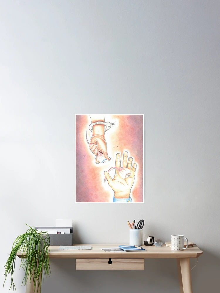 Aperçu 2 sur 3. Poster avec l'œuvre "Hey, tu as perdu ton oeil" créée et vendue par Andrew Krease.