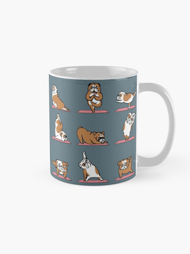 Alternate view of English Bulldog Yoga Coffee Mug