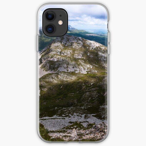 View from the summit of Mount Errigal in the range of Derryveagh Mountains in Glenveagh national park, Donegal, Ireland. iPhone Soft Case