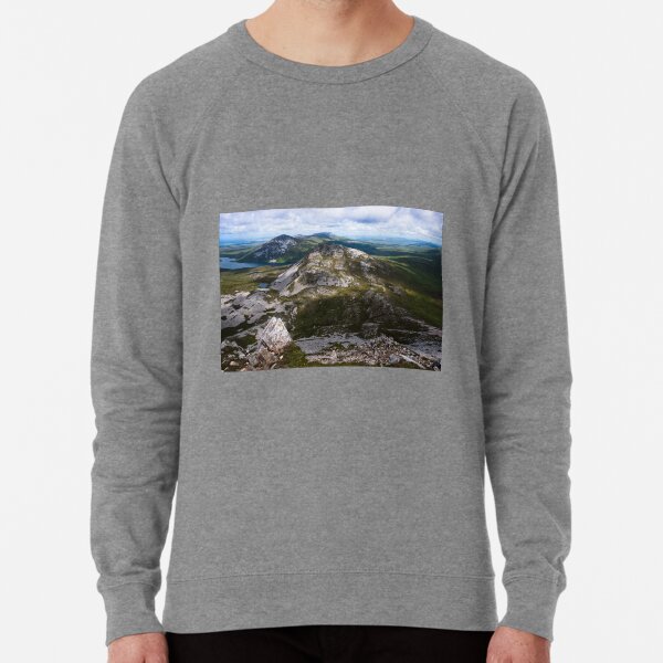 View from the summit of Mount Errigal in the range of Derryveagh Mountains in Glenveagh national park, Donegal, Ireland. Lightweight Sweatshirt