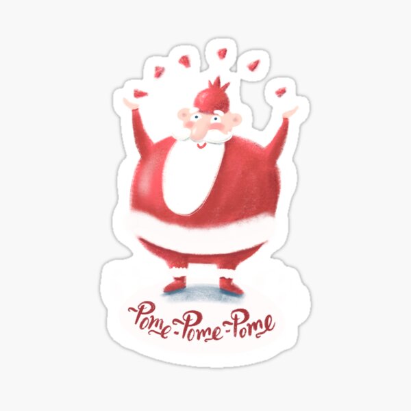 Santa Pomegranate Sticker