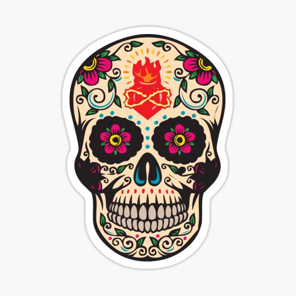 Exklusives Emblem Sticker Metall Auto Sugar Skull Totenkopf Mexiko Style Schwarz 