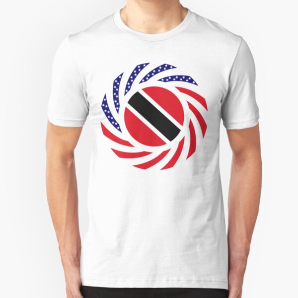 Trinidadian American Multinational Patriot Flag Series Slim Fit T-Shirt
