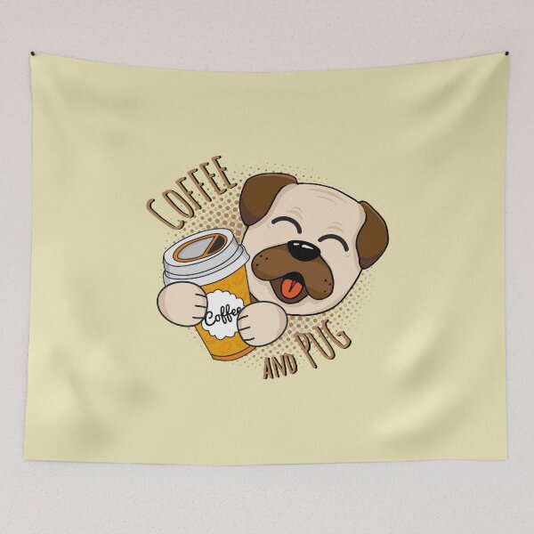 Item preview, Coffee and pug, dog, pugs designed and sold by Spoox.