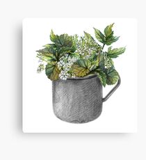 Mug with green forest growth Canvas Print